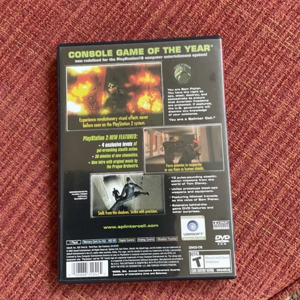 PlayStation‎ 2 PS2 Tom Clancy's Splinter Cell Greatest Hits Video Game Complete
